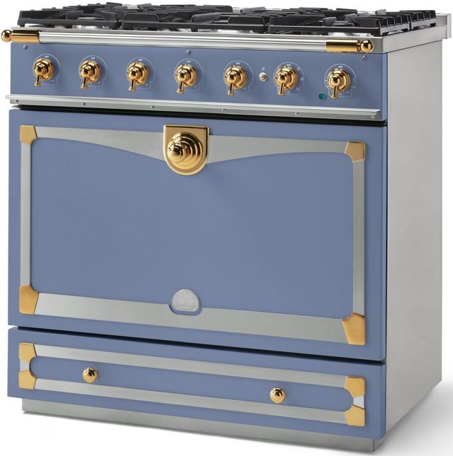 La Cornue CornuFe´ 90 36" Provence Blue Pro Style Dual Fuel Range-1