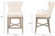 Olliix by Madison Park Cream Carson Counter Stool with Swivel Seat-3