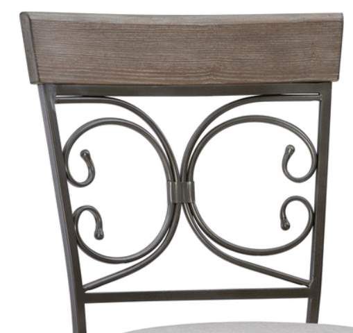 Powell® Beeson Bria Grey Wash/Silver Big and Tall Counter Stool-1