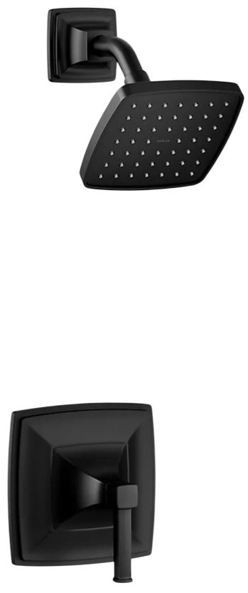 KOHLER® Riff® Rite-Temp® Matte Black 2.5 GPM Shower Trim Kit-0