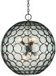Currey & Company Clear/Satin Black Etude Orb Chandelier-0