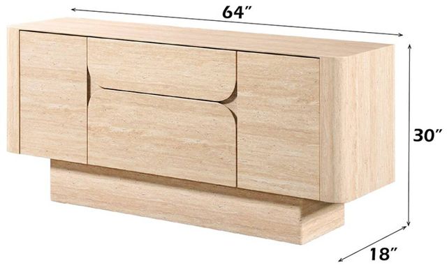 ACME Furniture Inca Travertine Stone Server-2