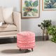 Crestview Collection Halvorson Red Foot Stool Ottoman-0