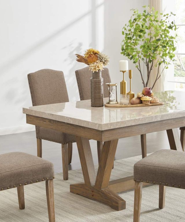 Signature Design by Ashley® Kodatown 7-Piece Light Brown/White Dining Set-1