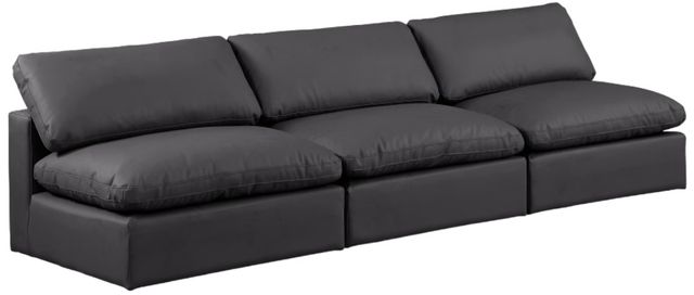 Meridian Furniture Comfy 3-Piece Black Armless Sofa-0