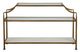 Furniture Classics Marietta Glass Top Console Table with Gold Base-1