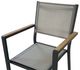 Furniture of America® Mackay Gunmetal/Natural Aluminum/Teak Outdoor Chair-1