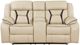 Homelegance® Amite Beige Double Reclining Loveseat with Console-3