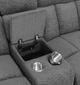Coaster® Bahrain 6-Piece Charcoal Upholstered Motion Sectional-3