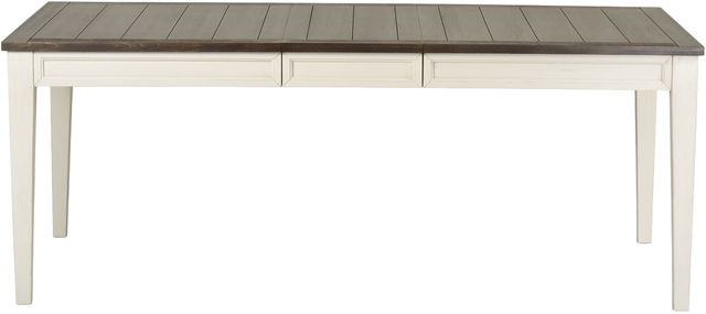 Steve Silver Co. Cayla Dark Oak Dining Table with Antiqued White Base-1