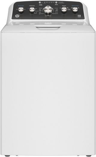 GE® 4.5 Cu. Ft. White Agitator Top Load Washer with Spanish Panel and Wash Modes Soak and Power