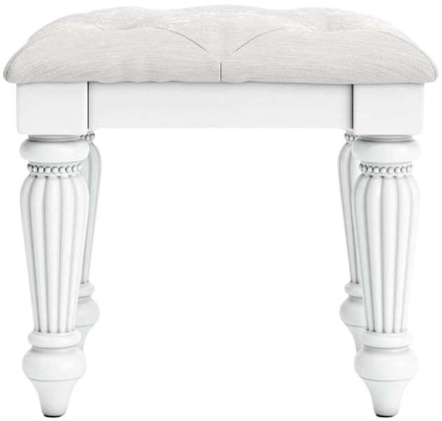 Signature Design by Ashley® Maylilly White Upholstered Vanity Stool-1