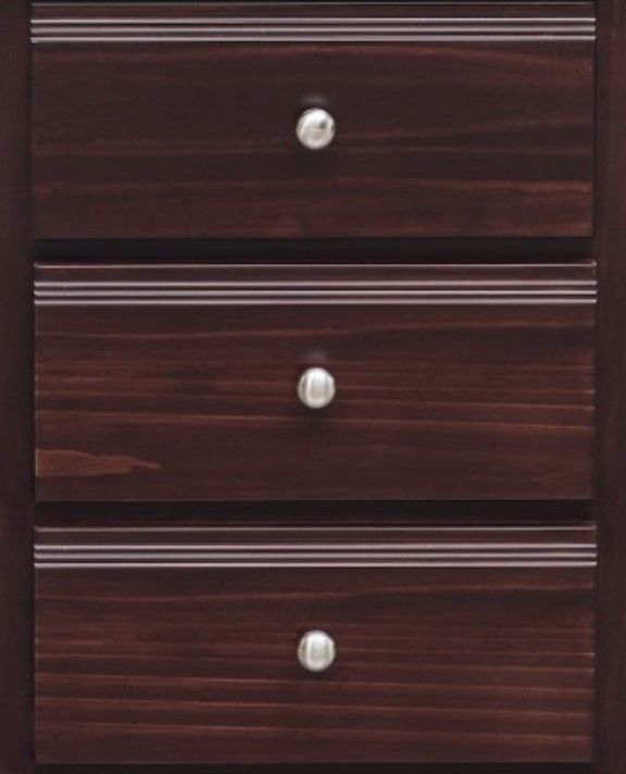 Mako Wood Furniture Soho Brown 3-Drawer Nightstand-1