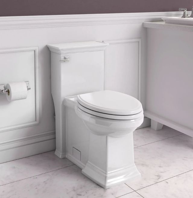 American Standard Town Square® S White One-Piece Chair Height Elongated Toilet with Seat-1