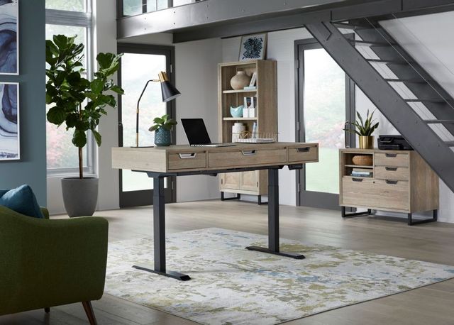 aspenhome® Harper Point Bleached Khaki 60" Lift Desk-1