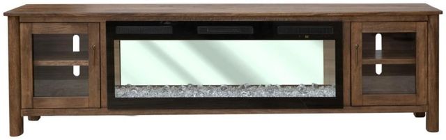 International Furniture Direct Olimpia Natural Fireplace TV Stand-2