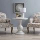 Powell® Amelia White Round Accent Table-1