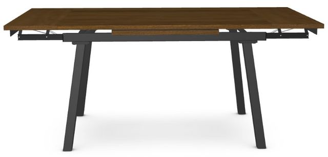 Amisco Customizable Lewis Walnut Veneer 48" Dining Table with Extension-3