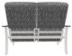 Telescope Casual St. Catherine Agra Classic/Warm Gray Aluminum/Fabric Outdoor MGP Cushion Loveseat with Boardwalk Rustic Arms-3