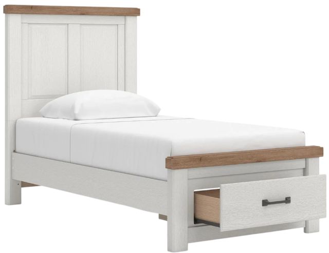 Signature Design by Ashley® Savonport Brown/White Twin Panel Storage Bed-3