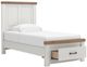 Signature Design by Ashley® Savonport Brown/White Twin Panel Storage Bed-3