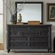 Liberty Furniture Americana Farmhouse Black Dresser and Mirror-1