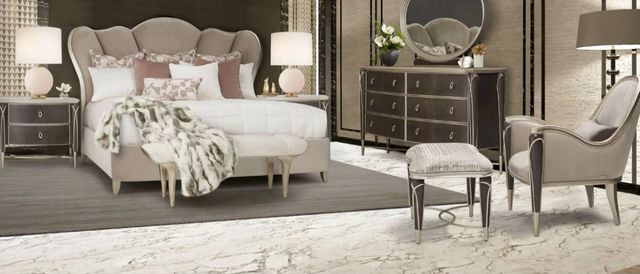 Michael Amini® Villa Cherie Beige/Hazelnut Ottoman-1
