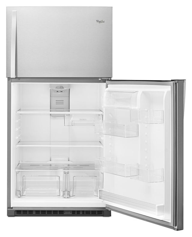 Whirlpool® 33 in. 21.3 Cu. Ft. Monochromatic Stainless Steel Top Freezer Refrigerator-3