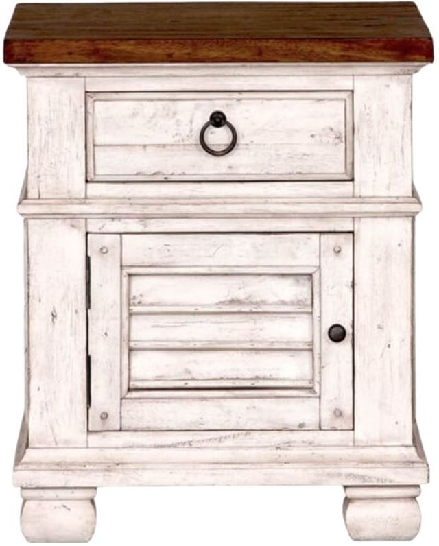 Napa Furniture Design Belmont Brown End Table with White Base-1