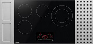 Sharp® 30" Black with Stainless Steel Side Trims Electric Cooktop