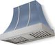 La Cornue CornuFé Cascade 36" Provence Blue Wall Mounted Range Hood with Satin Chrome Trim-0