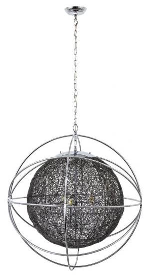 YHD Chrome 3-Light Orb Chandelier-0