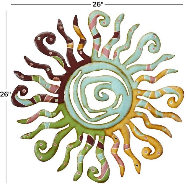 Deco Marche Sun Wall Decor with Abstract Patterns-2