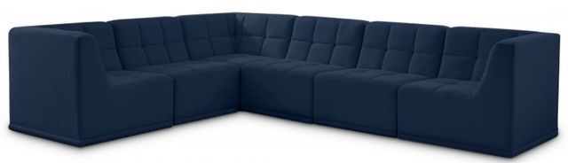 Meridian Furniture Relax 6-Piece Navy Modular Sectional Set-0