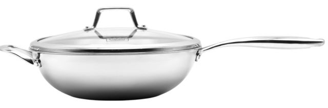 Kucht Professional Stainless Steel 3-Ply Wok with Lid-4