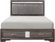 Homelegance® Luster Gray California King Upholstered Storage Platform Bed-2
