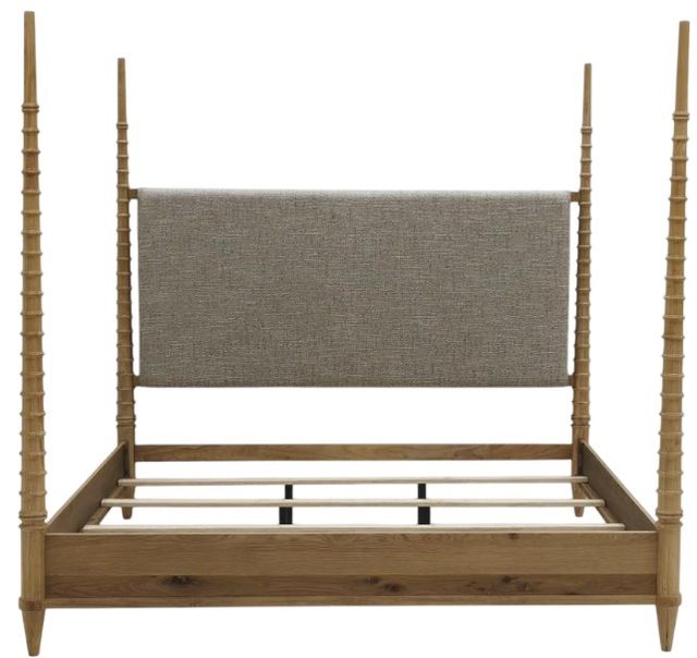 Legacy Classic Seraphina Sunlit Oak Queen Upholstered Poster Bed-2