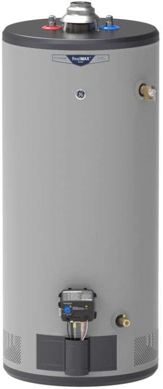 GE RealMAX® Platinum 40 Gallon Short Liquid Propane Atmospheric Water Heater-0