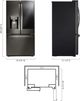 LG 21.9 Cu. Ft. PrintProof™ Black Stainless Steel Counter Depth French Door Refrigerator-0