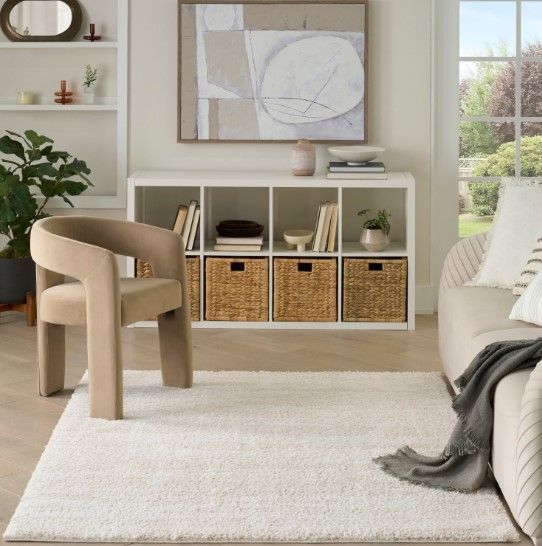 Nourison Home™ Modern Shag Ivory Beige 5'x7' Area Rug-1