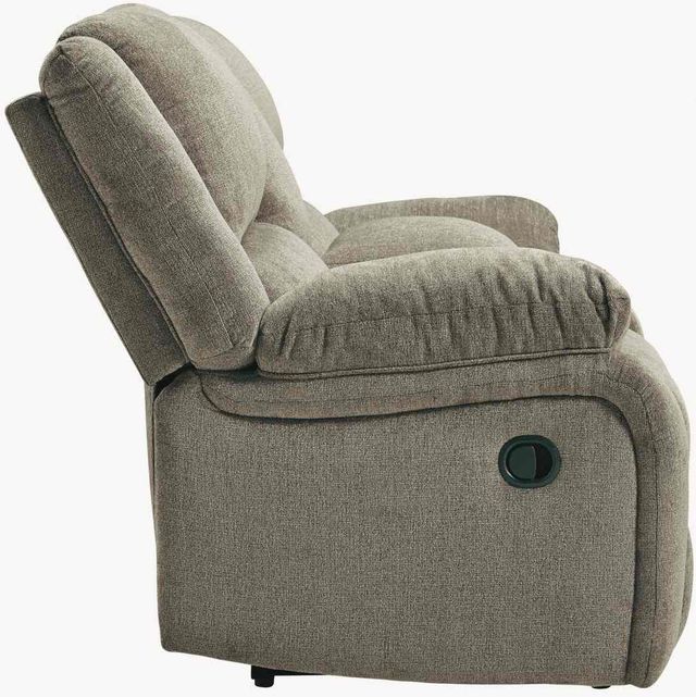 Signature Design by Ashley® Draycoll Pewter Double Reclining Loveseat with Console-2
