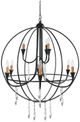 A & B Home Black Ballard 9-Light Chandelier-0