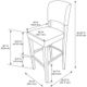 Linon Monaco Black/Dove Bar Stool-2