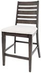 Jofran Inc. Lincoln Square Espresso/Light Cream Ladderback Counter Stool-3