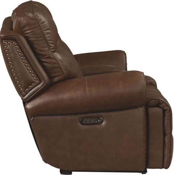 Bassett® Furniture Claremont Kobe Leather Loveseat with Console-3