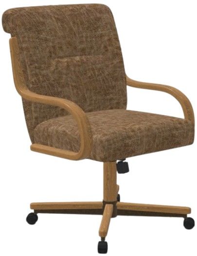 Chromcraft Customizable Denton Caster Swivel Dining Chair-0