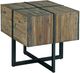 Hammary® Modern Timber Natural Raw Accent End Table with Dark Pewter Patina Frame-0