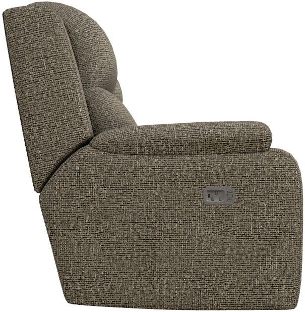La-Z-Boy® Dorian Peppercorn Power Reclining Loveseat with Console and Headrest-2