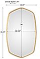 Uttermost® Duronia Antiqued Gold Mirror-3