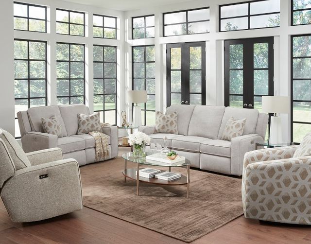 Southern Motion™ Customizable City Limits Double Manual Reclining Loveseat-1